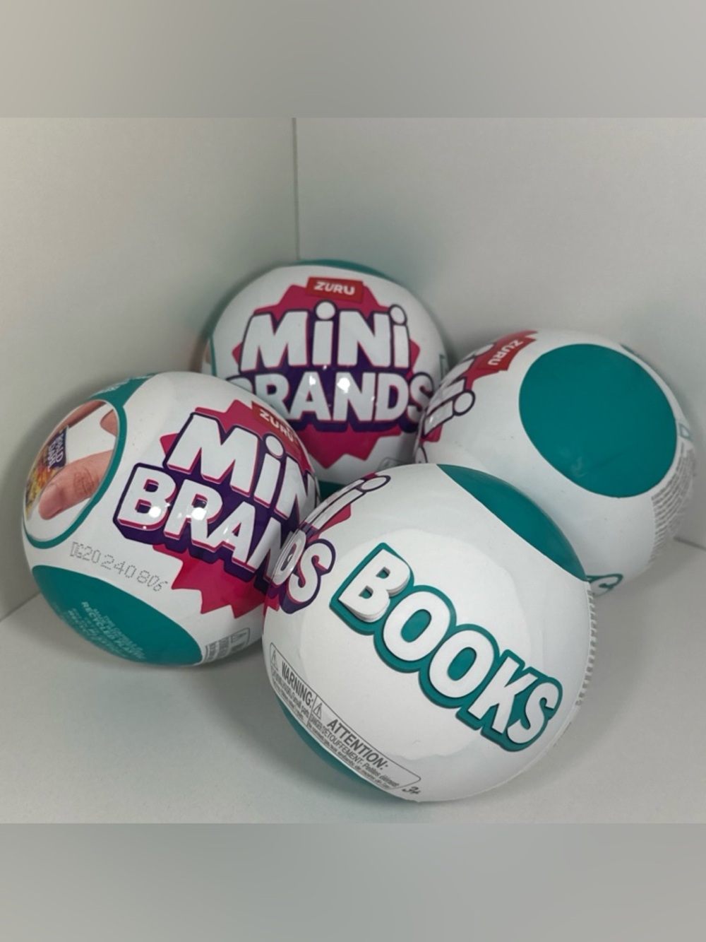 Zuru Mini Brands - Books Series 1 Balls lot of 4 NWT balls